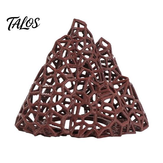 Saltwater Tank Ornament Aquarium Mountain Shrimp Hide, 3D Printed Hollow Mountain, Small Fish Landscaping Supplies Hideout Cave, Shelter for Betta