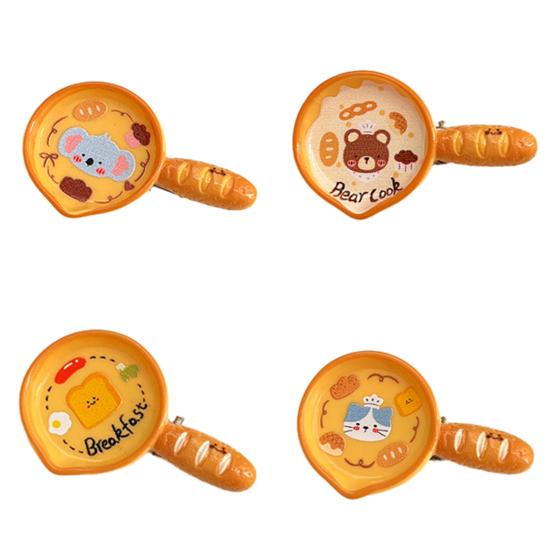 5Pcs Girl Hairpins Cartoon Multiple Patterns Pan Shape Secure Hold Hair Clips Side Bang Hair Pins Versatile Hair Accessories