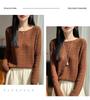 Peacock Tail Hollow Knit Sweater: Fine Wool, Skin-Friendly, Breathable, Solid Color, Lazy Style, Long Sleeve Base Layer