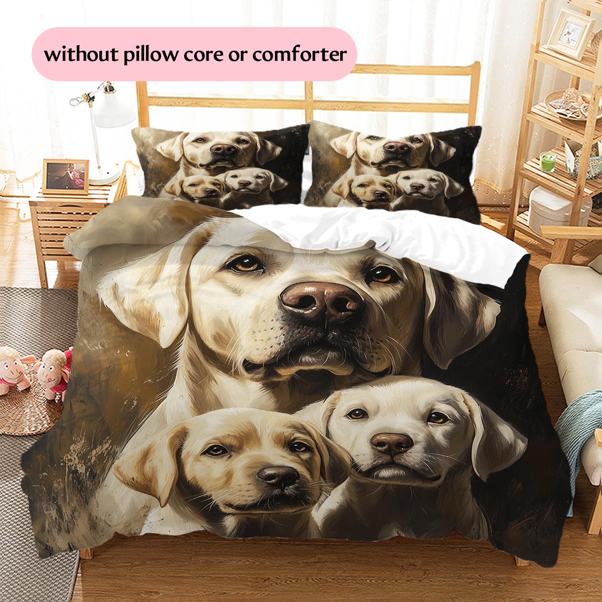 

Labrador Pattern Bedding Home Decoration Birthday Gift (1 * duvet cover + 2 * pillowcase, without core) 135x200cm