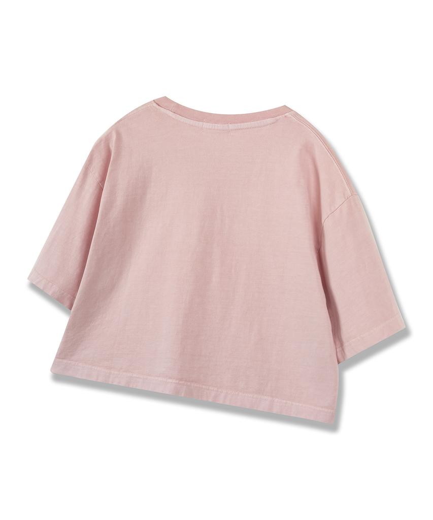 Descheuis Everyday Pigment Crop Short Sleeve Tee (W) Pink