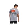 Under Armour Graphic Print Crew Neck Loose Short Sleeve T-Shirt Men Tops Gray 1379556-035