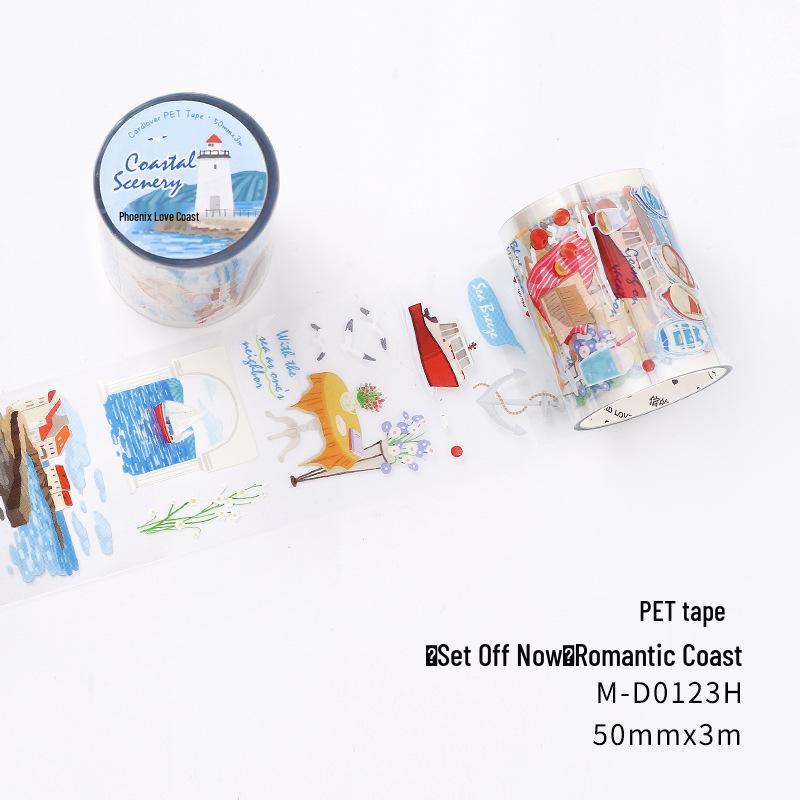 Set Off Now Series: Plant Scenery PET Journaling Tape - 4 Styles