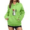 Women's Winter Christmas Printed Pullover Hooded Sweatshirt Fleece Long Sleeve Sweatshirt