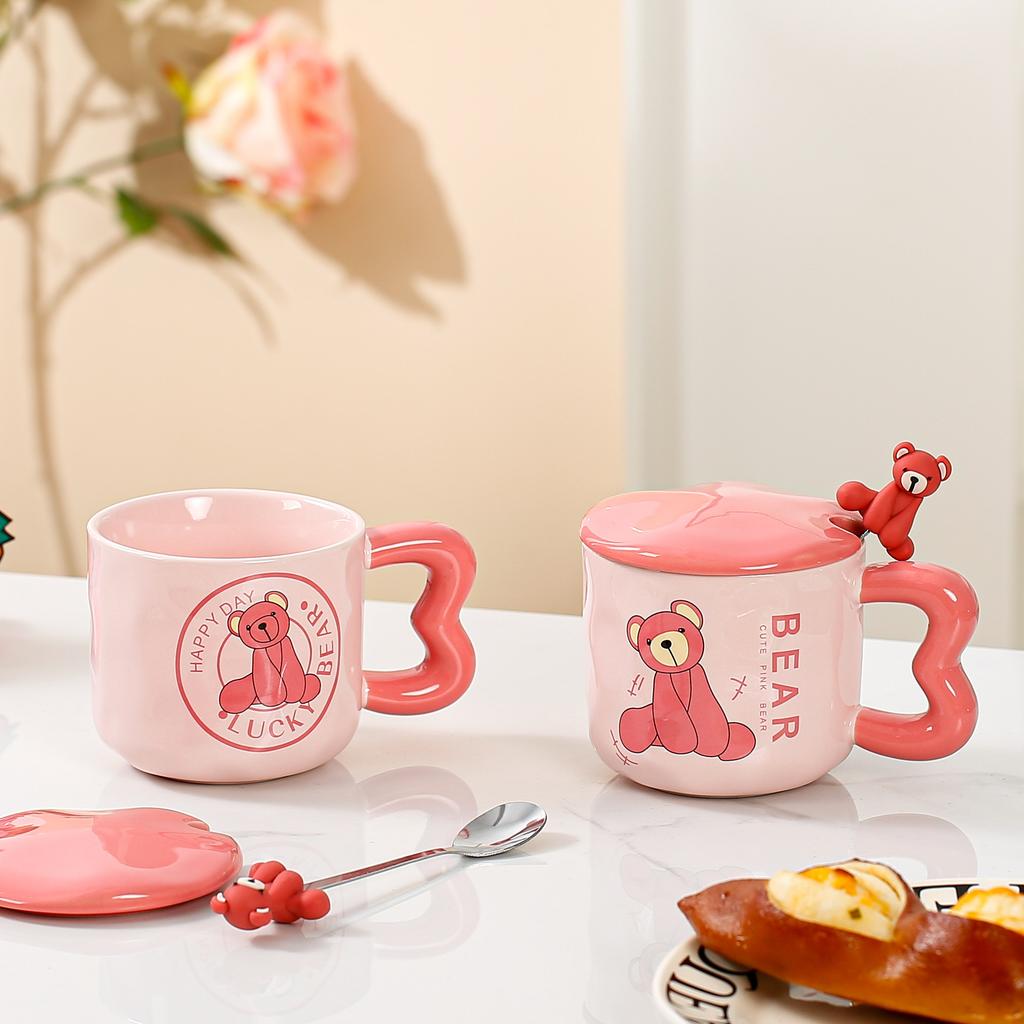 Söt björn mugg högt värde flickor kontor hem frukost mjölk kaffe keramisk kopp souvenir