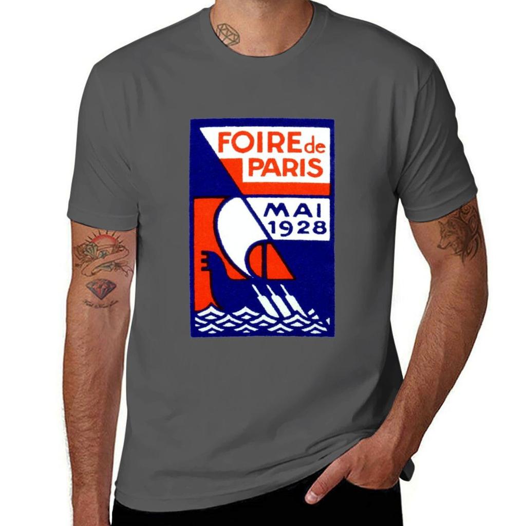 1928 Veletrh Paříž Francie Tričko tričko pánské 100% bavlna luxusní značka anime tričko bavlněné tričko balení Tričko