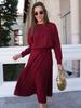Long-sleeved Pleated Skirt Suit Fashionable Casual Two-piece Suit