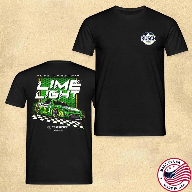 Ross Chastain – Busch Light LIME Official NASCAR Driver Merch T-Shirt S