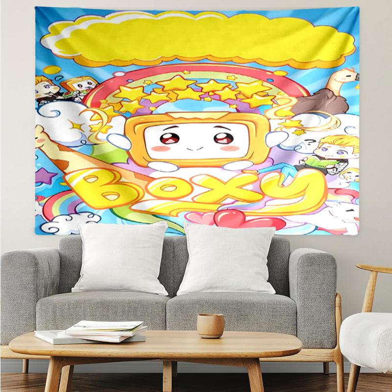 LankyBox Print Tapestry, Backdrop, Easy Setup, Ideal for Bedroom, Office & Living Room, with Aesthetic Wall Hanging Decor.