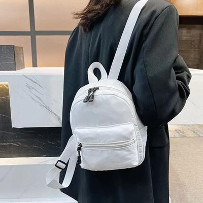 Mini Women's Backpacks 2023 Trend Nylon Female Bag Small School Bags White Rucksack for Teen Girls Fashion Casual Backpack
