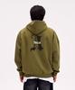 Astral Projection Astral A Oversized Wide Shoulder Zip-Up Hoodie_Green Brown