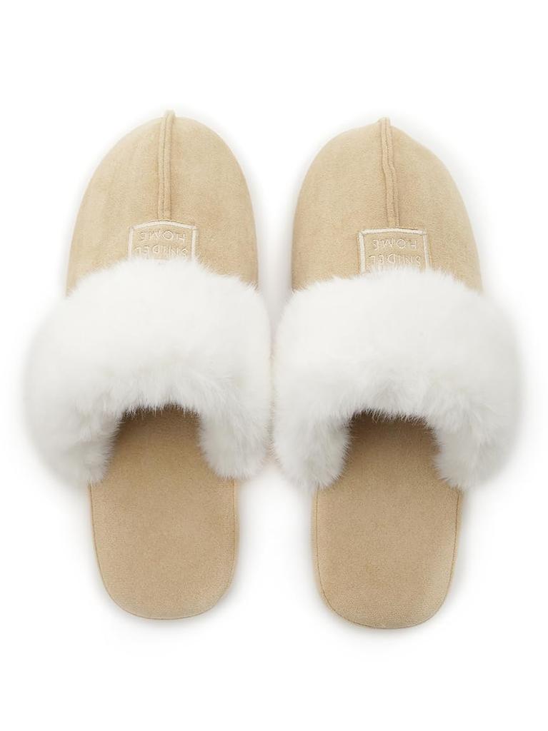 SNIDELHOME Mouton Fur Slippers SHGG244237 BEG Free Size