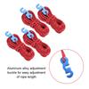 4pcs Set Reflective Tent Wind Rope Camping String Guy Line with S Ring Buckle Hook(Red)