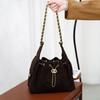 Ringotto Bag, Matte Leather, Small Fragrant Suede Chain, Underarm Bag, Suede Leather, Shoulder Commuter Bag, Women's