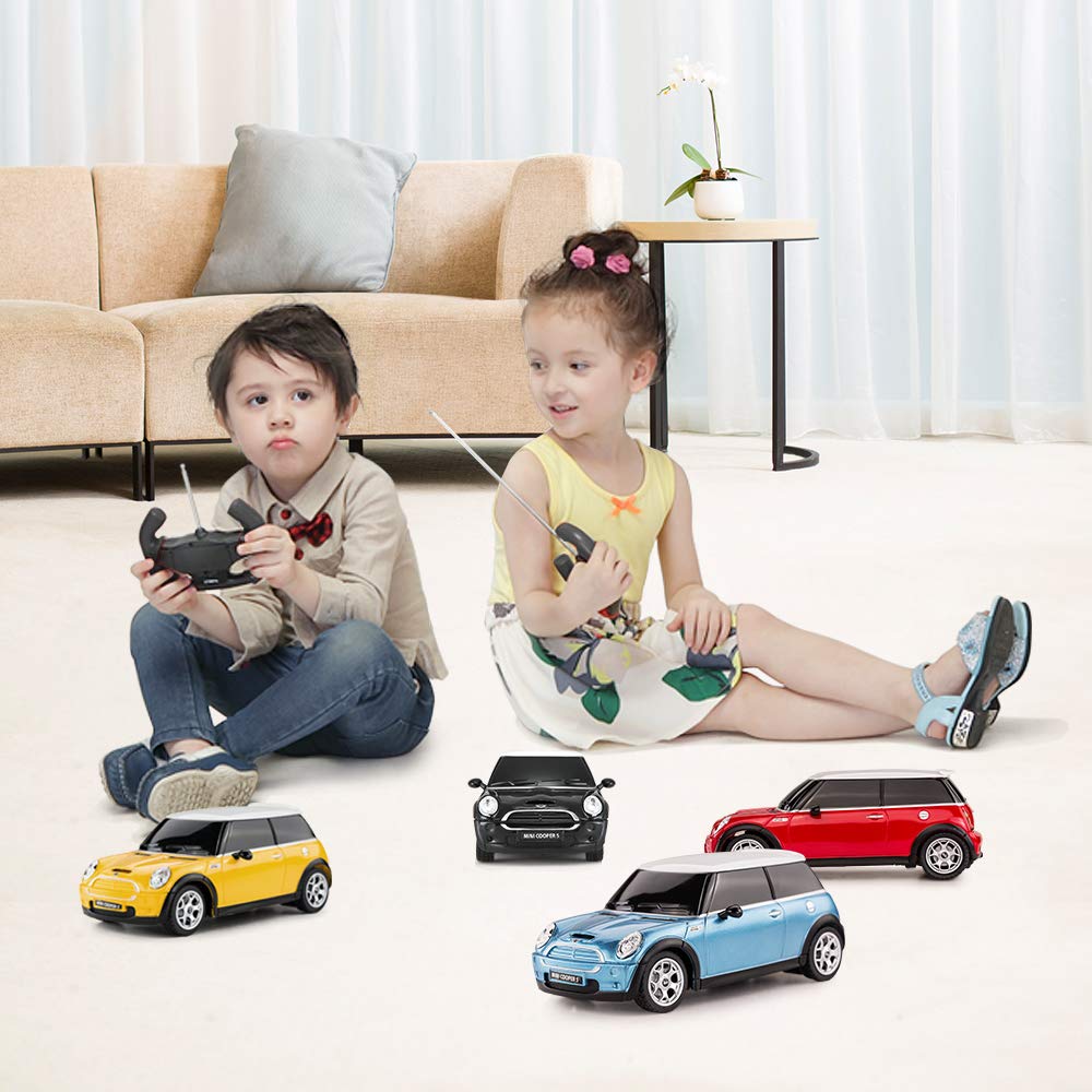 RASTAR Mini Cooper S Auto na dálkové ovládání pro Mini Hračku Modré 1/24 Děti, 124 Auto,