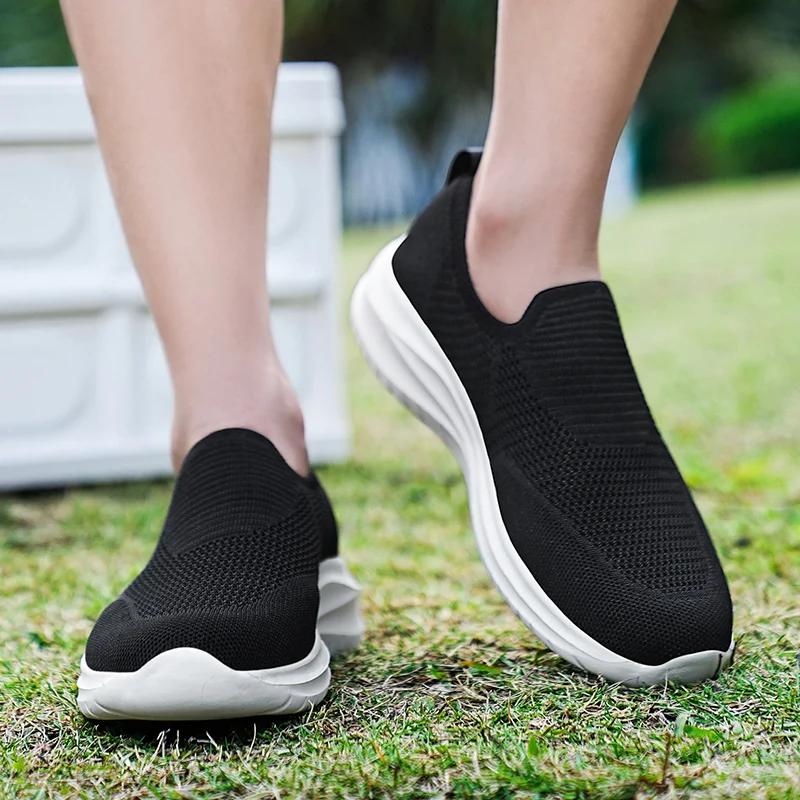 Fashion Men's Vulcanized Shoes Fashion Breathable Outdoor Mesh Casual Sneakers Lightweight Comfortable Men  Walking Shoes