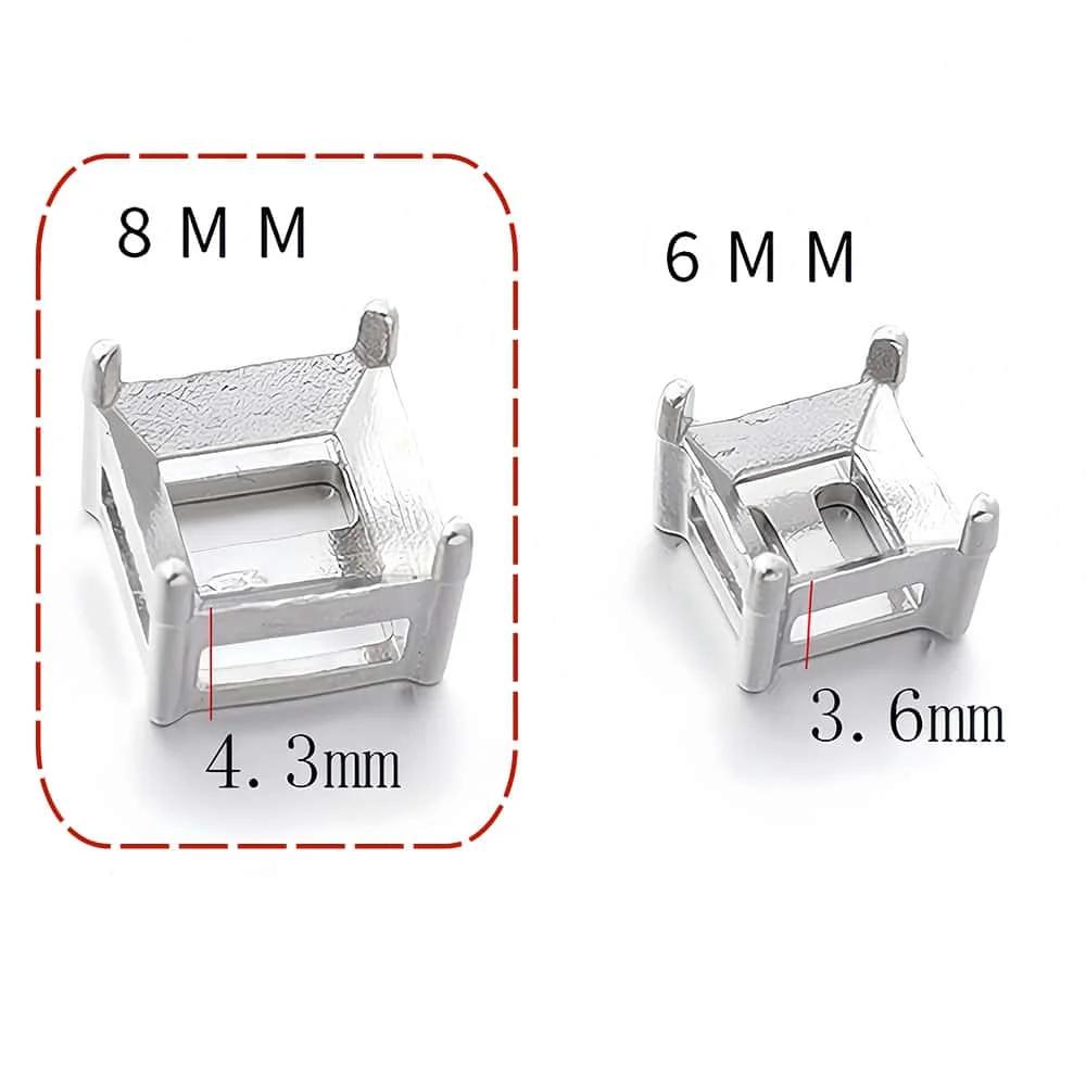 10/20PCS Stainless Steel Empty Claw Setting Multi Shape for Fancy Rhinestones Base Claw Sewing Accessories Crystal Stones Holder