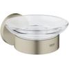 Soap Dish Essentials Glass Nickel Brush 40444En1