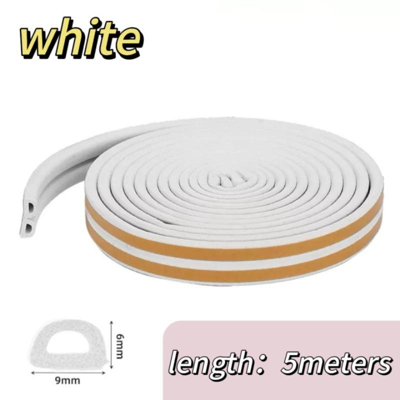 10/5 м Уплотнитель для дверей Уплотнитель для окон и дверей Уплотнительная лента для дверей Звукоизоляция Самоклеящаяся основа D-образный Дверной уплотнитель 1pcs&D Shape