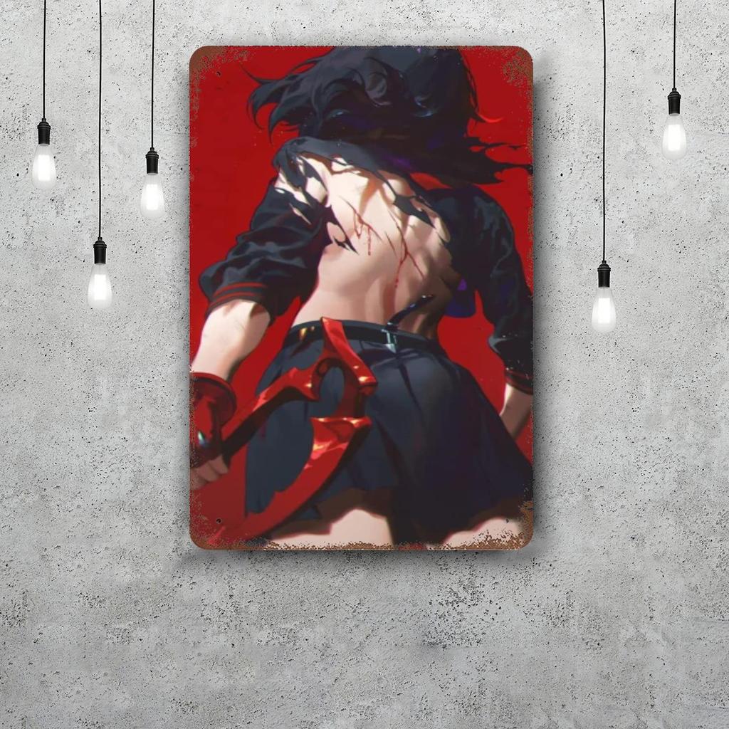 ryuko matoi Retro Vintage Tin Sign Poster Decorative Plaque Metal Plate Wall Decor