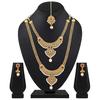 18k Gold Plated Long Short Necklace Combo Stylish Traditional Pearl Jewellery Set for Women