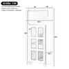 Black Corner Cabinet with Lacquer Finish & LED Lighting – Corner Dresser with App Control, for Living Room, Bookshelf, Bathroom (63.5*124 cm, Black)