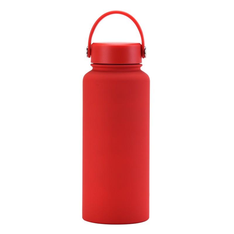 1L Stainless Steel Vacuum Insulated Water Bottle With Wide Mouth Portable Outdoor Sports Travel