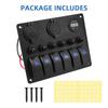 5/6/8/10 Gang Switch Panel 12v 24v 15A Fuse Circuit Breaker for Car Marine RV Yacht With 4.2A Dual USB Charger Socket Voltmeter