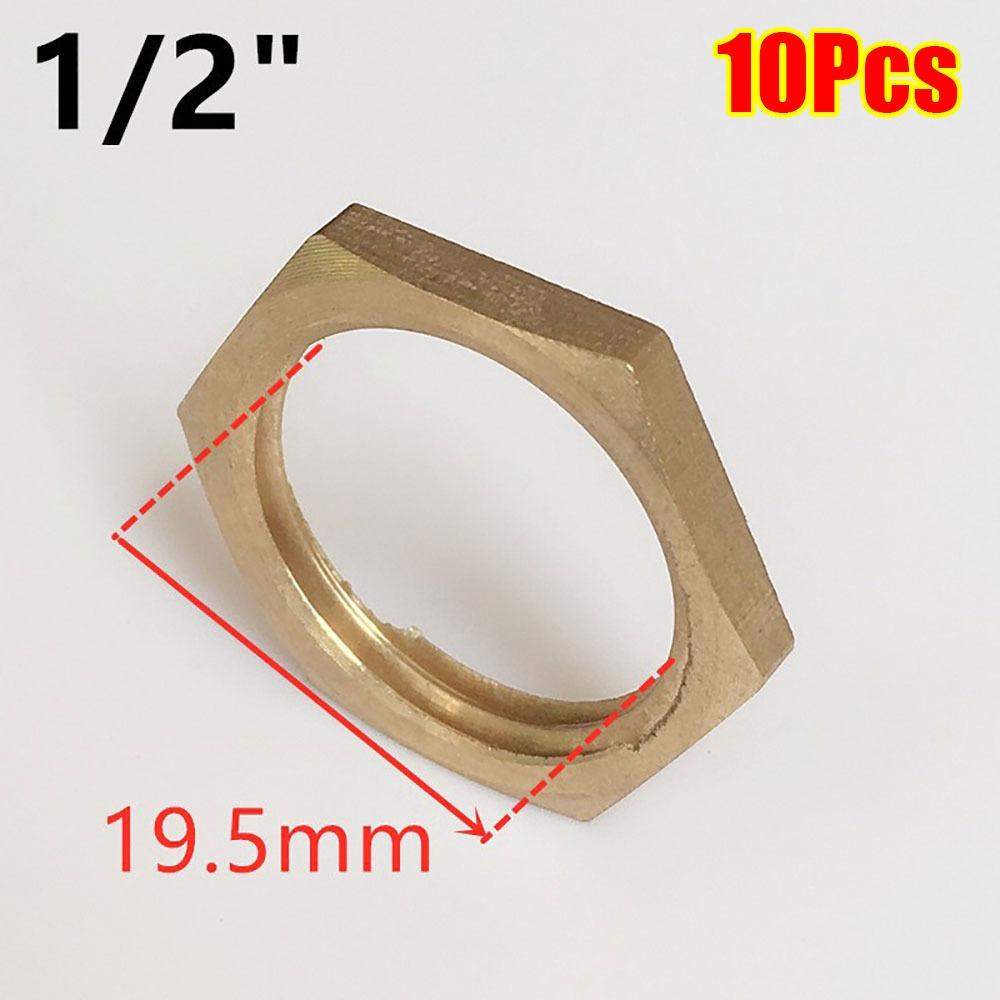 10Pcs Brass Flange Nut Water Tank Joint  Plumbing Fastening Accessories