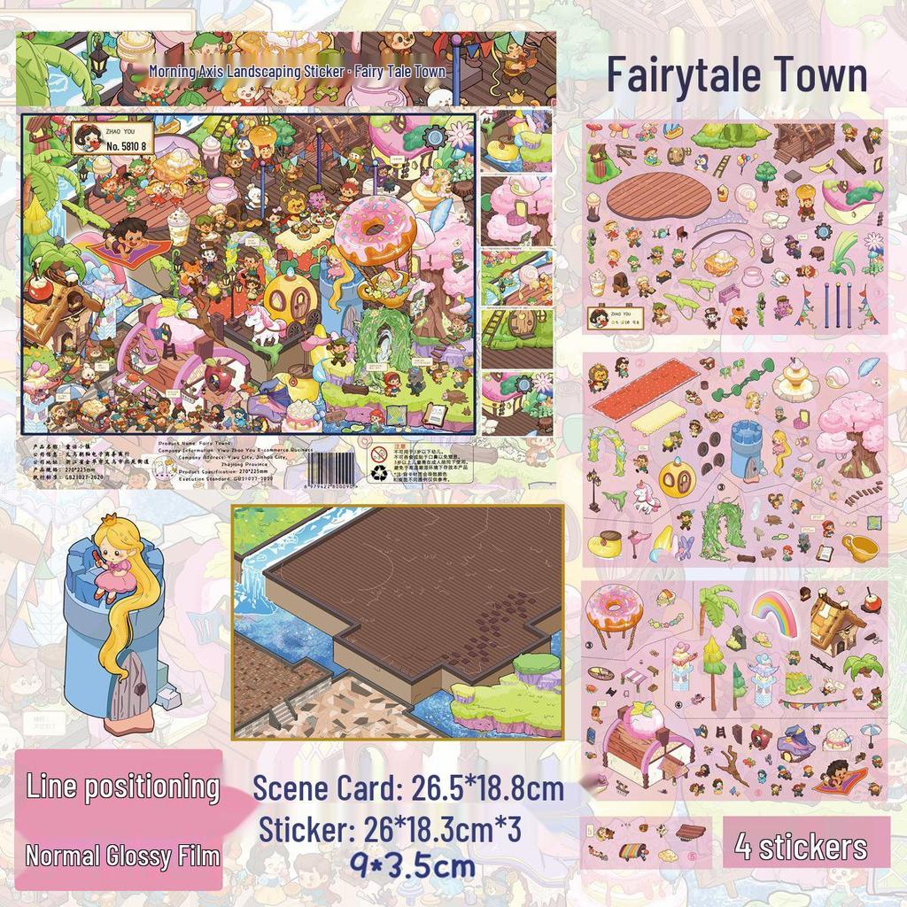 Morning Glaze Cartoon Landscape Sticker Series 22.0: Creative DIY Decompression Stickers