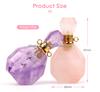 Ciondolo in Cristallo di Quarzo Rosa Naturale Mini Portatile & Bottigliette Profumi in Vetro Ricaricabili per Collane & Gioielli a Forma di Statuetta