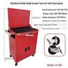 Movable Three-Layer Hand Cart: Multi-functional Auto Repair & Household Tool Box with Cabinet Door