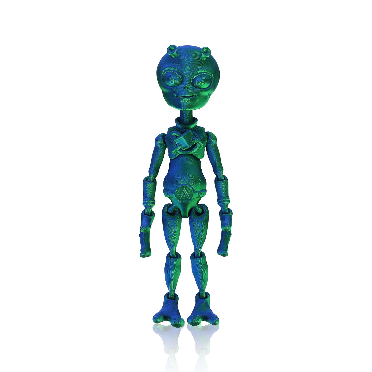 

3D alien ornament with movable joints, creative Halloween, Christmas gifts, handmade holiday decorations зелёный
