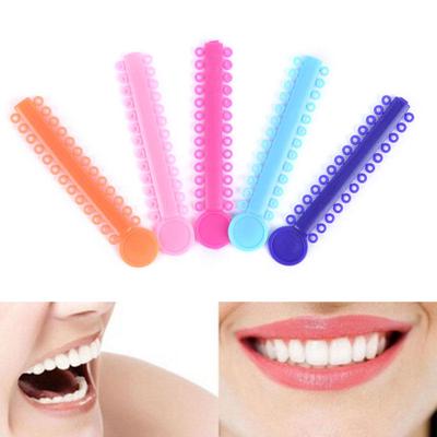 20 stk 1 pakke Dental ligaturer Ortodonti Elastiske gummistrikker Flerfarget