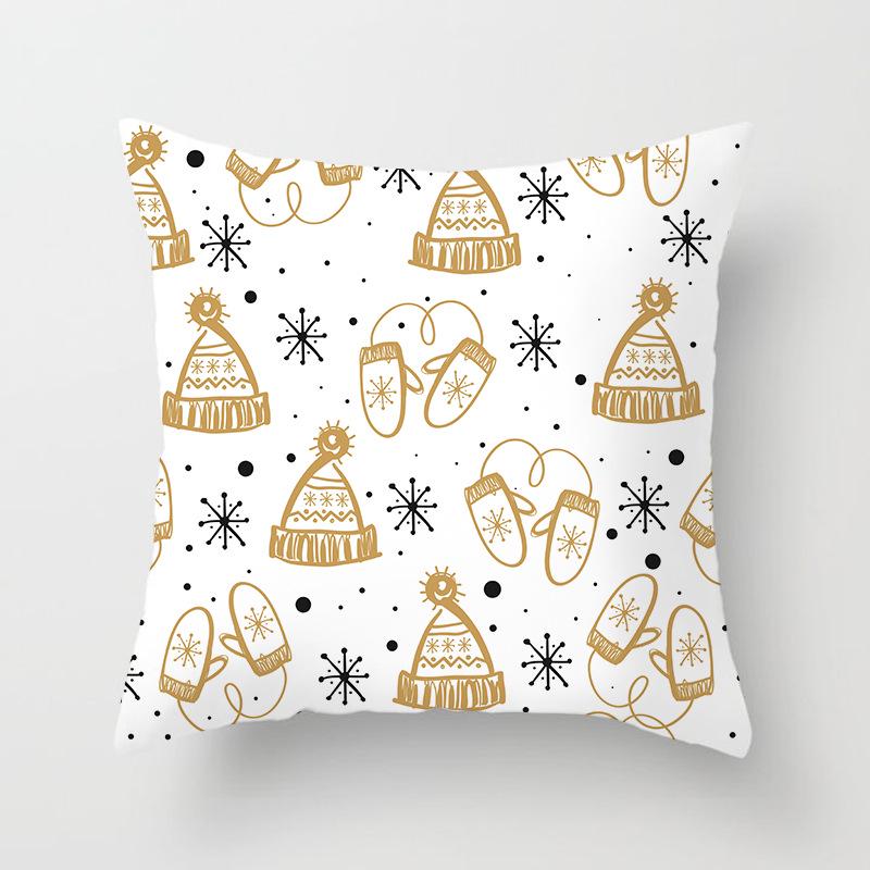 Christmas Golden Series Festive Decoration Pillowcase Home Sofa Car Pillow Cushion