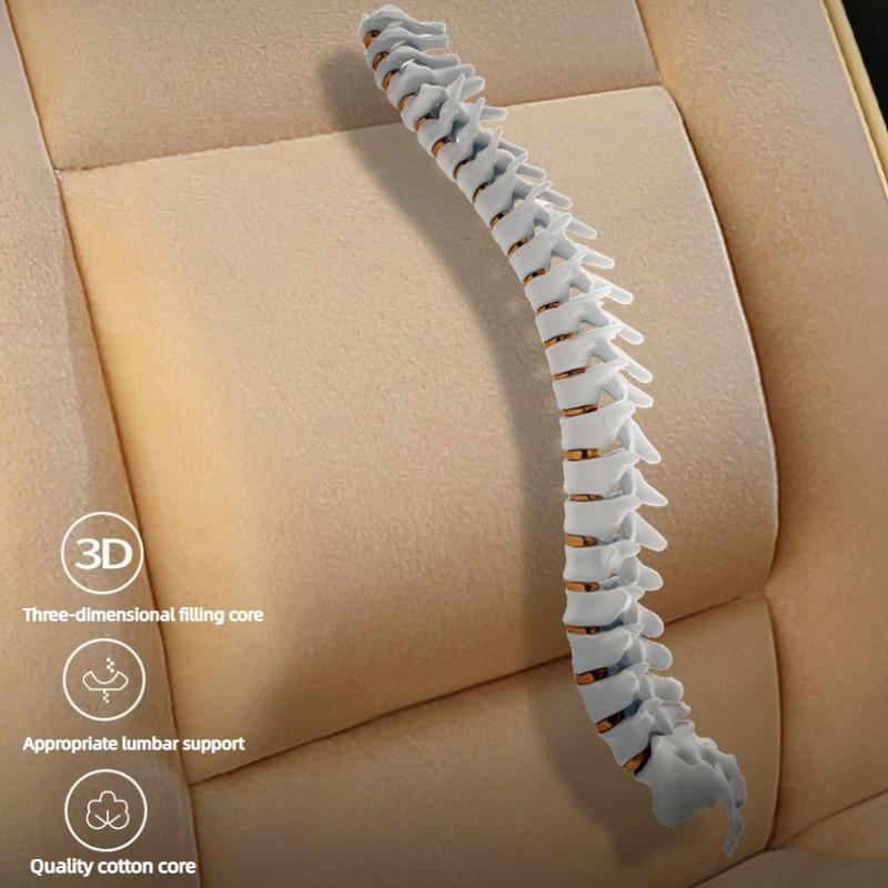 Universal Car Seat Cover Short Pile with Lumbar Support Four Season Car Seat Protector Pad & Cushion