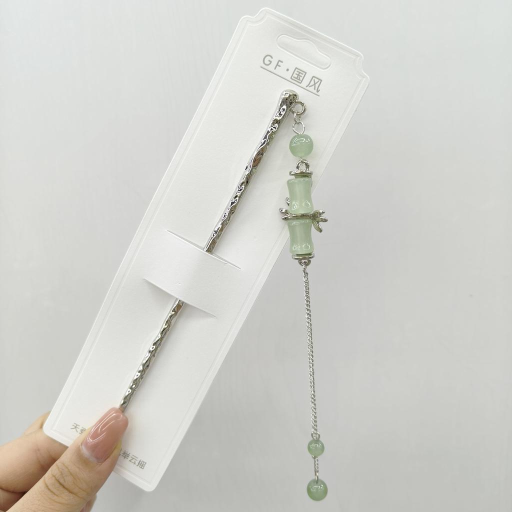 Fairy Flower Tassel Hairpin For Women Handmade Oil Dripping Floral Hair Stick Jewelry Metal Hair Accessories Girls Hair Pin 1pc