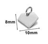 10pcs/lot Mirrior Polished Blank Tags Stainless Steel Charms for DIY Jewelry Necklace Bracelet Anklet Extention Tail Chain