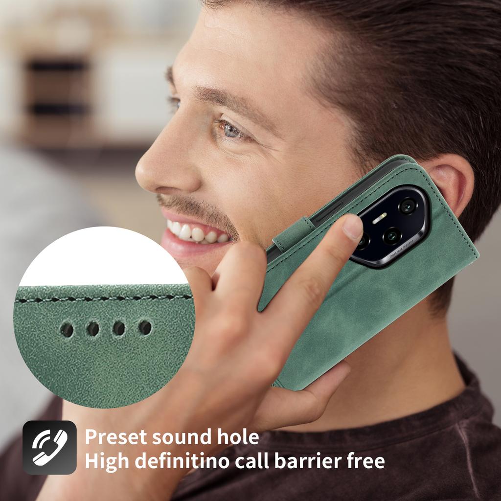 DIERFENG DF-03 For Honor 300 Pro/300 Ultra Leather Case Lines Imprint Wallet Phone Cover