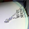 Love Water Drop Zircon Short Necklace for Women  Gold Plated Fashion Necklace for Women  European and American Quality
