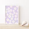 Flower Wall Art Canvas Print Natural Pastel Daisies Floral Illustration Poster Botanical Market Living Room Bedroom Decoration