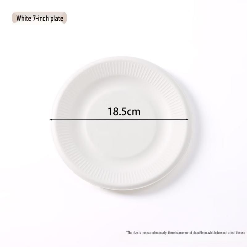 

Yipan Biodegradable 7-inch Scalloped Disposable Bagasse Paper Plates