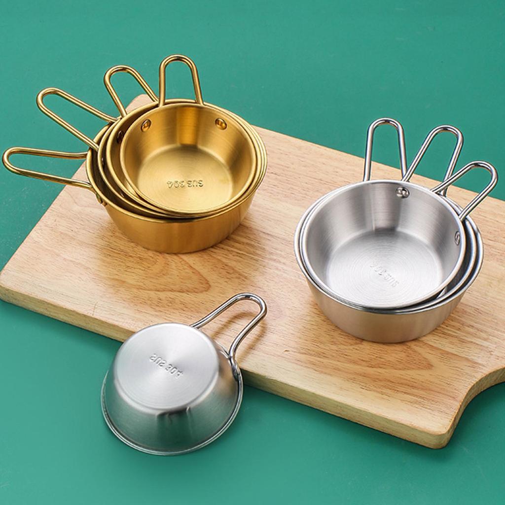 Metal Salad Bowls Rice Wine Bowl Condiment Containers Restaurant Seasoning Bowl for Mixing Cooking Baking Prepping