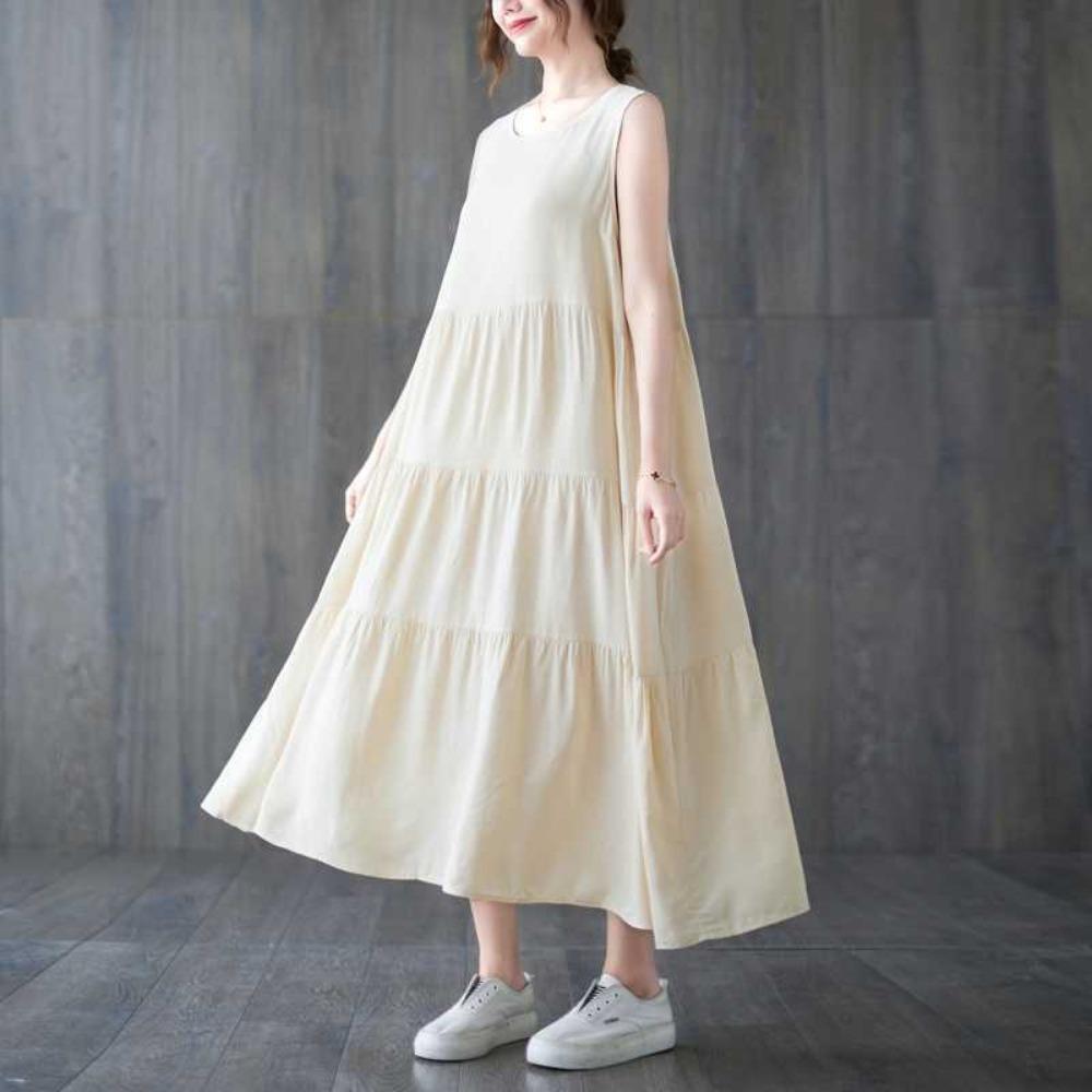 Sleeveless Vest Style Long Dress