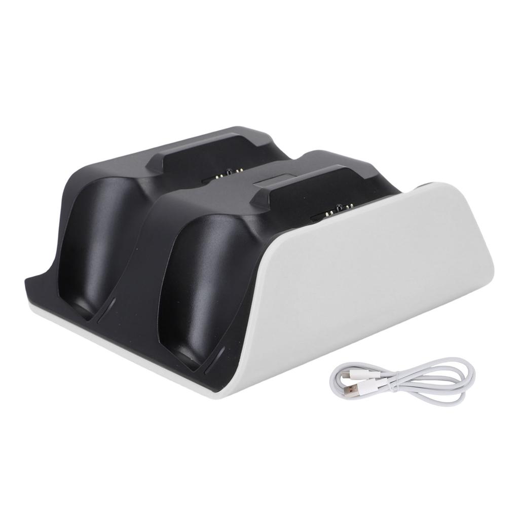 Charging Station Fit for Edge Controller Dual Game Console Controller Charger Dock Storage Stand with USB Cable White