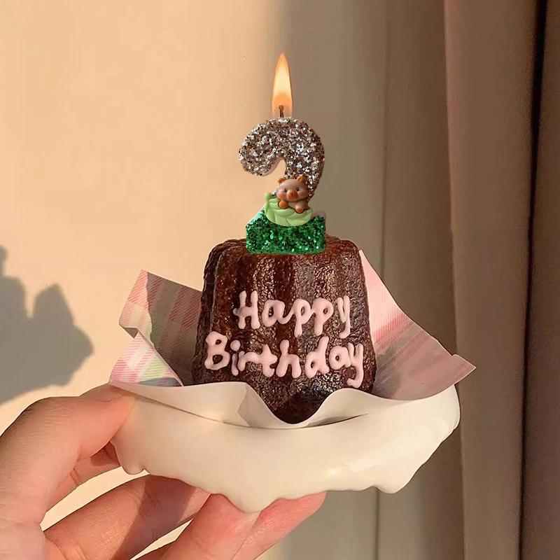 Birthday Candle Capybara 0-9 Number Candkes Kapibala Birthday Cake Decoration Cake Topper Baby Shower Anniversary Day Cake Decor