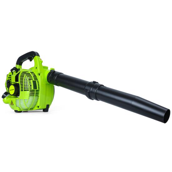 2-Stroke Handheld Leaf Blower Gas Powered Leaf Blower 26cc Handheld Gas Blower Powerful Clearing Blower for Lawn Care Snow Blowing(Green)
