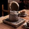 Handmade Gilded Top-Handle Teapot – Vintage Style Pottery Teapot for Home Use