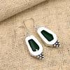 Faceted Green Onyx Gemstone Handmade 925 Sterling Silver Wedding Jewelry Earring