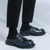 Fashion New Men's Black Blue Tassels Half Slippers Driving Shoes Male Casual Mules Moccasins Breathable Loafers Zapatos Hombre